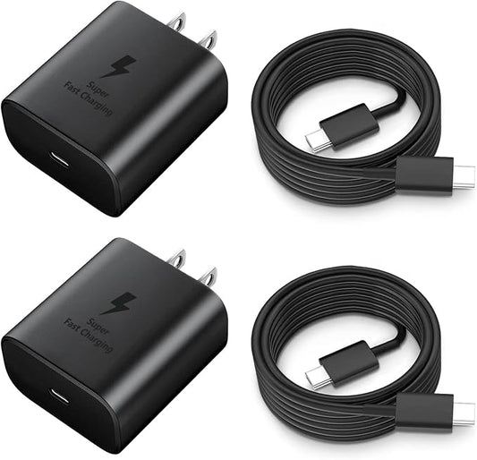 45W USB-C Charger, Super Fast Charger Type C for Sam Sung Galaxy S24 Ultra/S24/S24+/S23 Ultra/S22+/S22 Ultra/S23/S23+/S22 with 5.9FT Cable 2 Pack Chargers
