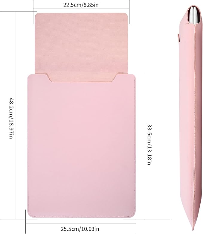 13.3-14" Laptop Sleeve, Padded Laptop Case, Thin Portable Case Bag - Compatible with 2022 Pro 14 inch/2015 Pro 13.3 inch/2015 Air 13.3 inch (Light Pink)