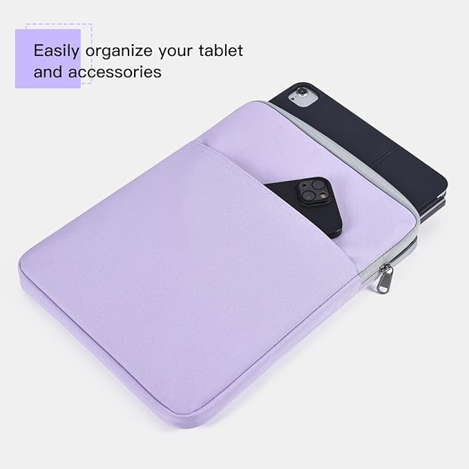 8 Inch Tablet Sleeve Case for 8.3" iPad mini 7 6/ Mini 5 4 7.9, Fire HD 8/8 Plus, Samsung Galaxy Tab A7 Lite 8.7", Compatible with Lenovo Tab M9/M8 8", Purple