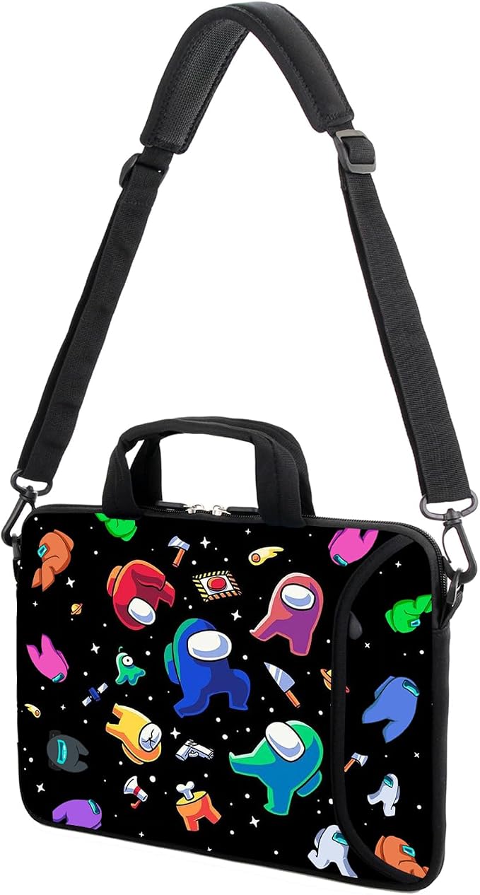 15" laptop sleeve laptop bag chromebook case adjustable shoulder strap with handle accessory pocket for men women (RYD-15-3)