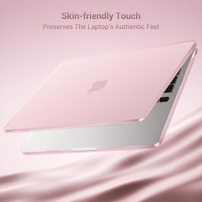 MOSISO Compatible with MacBook Air 13 inch Case M5 2026 M4 2025 M3 M2 2024-2022 A3449 A3240 A3113 A2681, Hard Shell&Keyboard Cover&Screen Film&Type C for MacBook Air 13.6 inch Case, Baby Pink