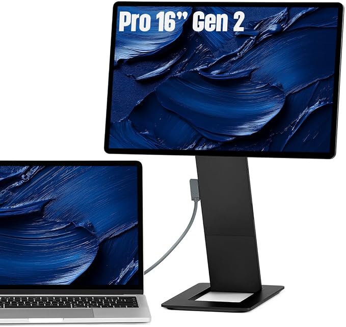 SOTSU FlipAction Pro 16" Gen 2 | 2.5K Portable Monitor | 2560 x 1600 (WQXGA) | 120 Hz | 100% DCI-P3 | 400 Nits | Pivot Rotate | Full Metal CNC | Perfect Match for Mac and Windows (Universe Black)