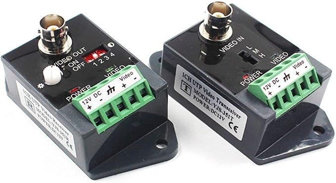 Long Distance Active Video Balun 1 Channel Utp Video Transceiver for CCTV Compatible with All Ahd/Cvi/Tvi/Cvbs Effective Distance 1800M