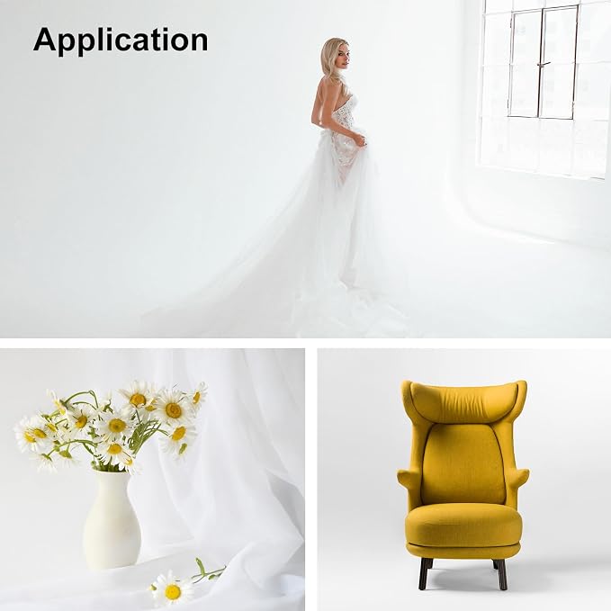 White Backdrop for Photography 7 x 10 Ft,White Background Sheet for Photography,Photo Backdrop Curtain for Photoshoot Video Polyester Cloth Video Studio Calls Streaming Gaming