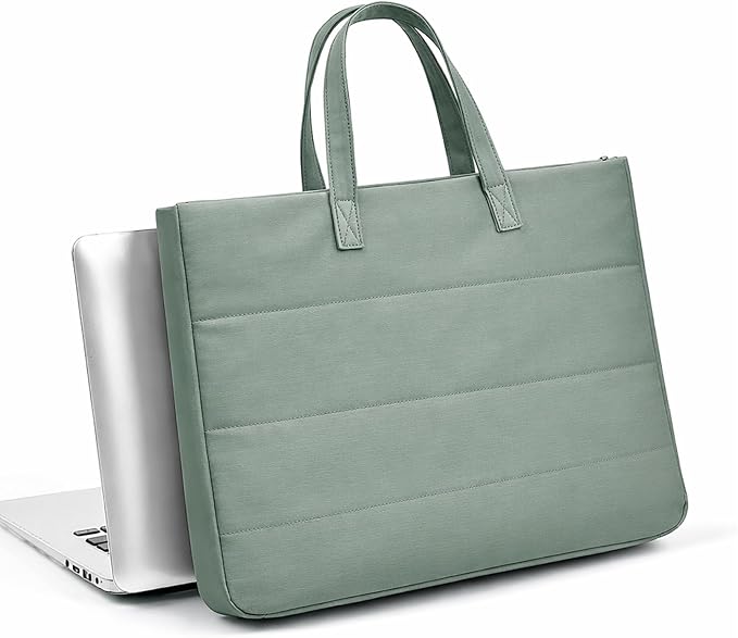 14 Inch Laptop Bag, Water-Repellent Fabric, Compatible with MacBook Pro 14 Inch, MacBook Air, Lightweight Laptop Case for Work, Travel, Study, Mint Green