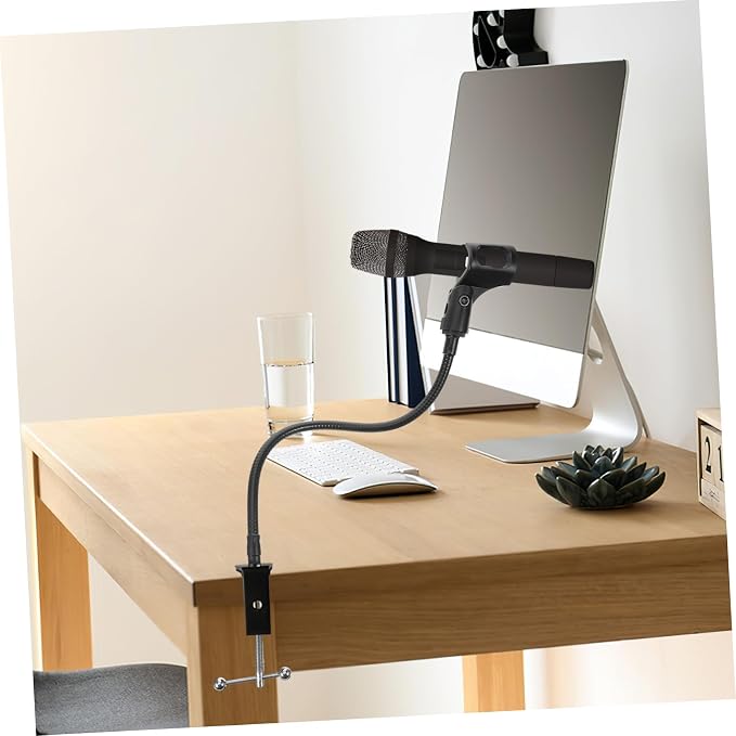 VICASKY 1set Adjustable Gooseneck Microphone Stand Phone Holder for Desk Versatile Microphone Arm for Streaming Recording and Video Conferencing Stable Base Easy Installation Angle