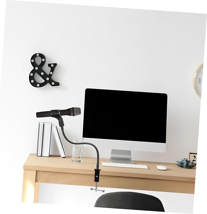 VICASKY 1set Adjustable Gooseneck Microphone Stand Phone Holder for Desk Versatile Microphone Arm for Streaming Recording and Video Conferencing Stable Base Easy Installation Angle