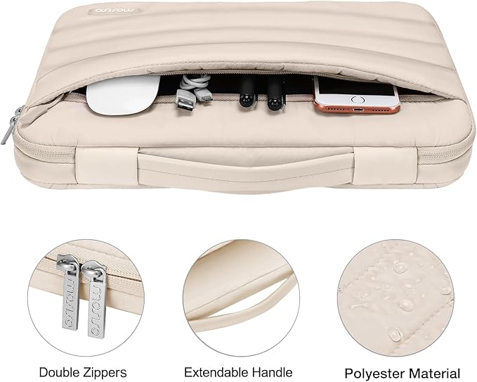 MOSISO Compatible with MacBook Pro 16 inch Case M5 M4 M3 M2 M1 2026-2021 A3429 A3428 A3403 A3186 A2991 A2780 A2485, Shell&Puffy Sleeve Bag&Keyboard Cover&Webcam Cover&Screen Protector, Sand