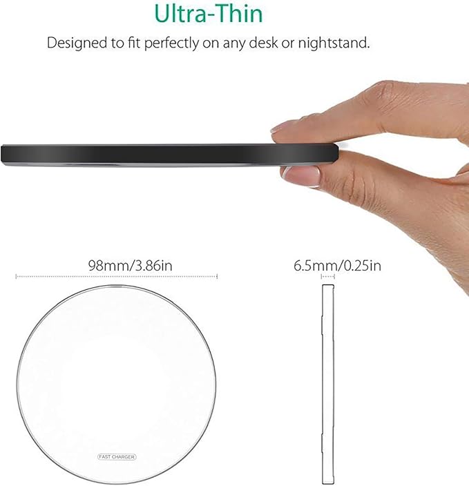 Fast Wireless Charger,20W Max Wireless Charging Pad Compatible with iPhone 17/17 Pro/16/15/14/13/12/SE/XS Max/XR,AirPods;FDGAO Wireless Charge Mat for Samsung Galaxy S25/S24/Note,Pixel/LG