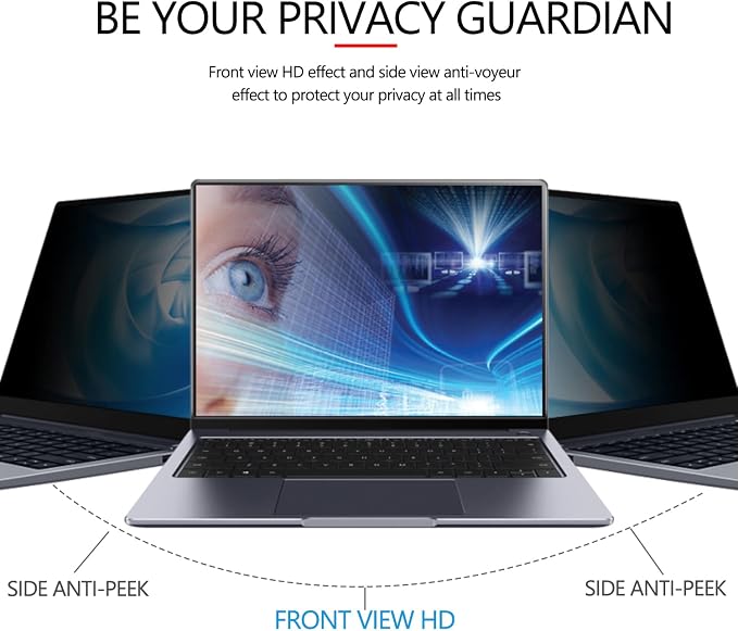 Laptop Privacy Screen 16 Inch for 16:10 Widescreen Display, Anti Blue Light Glare Privacy Filter, For LG Gram 16" Laptop Screen Privacy Shield, Anti-Scratch Screen Protector