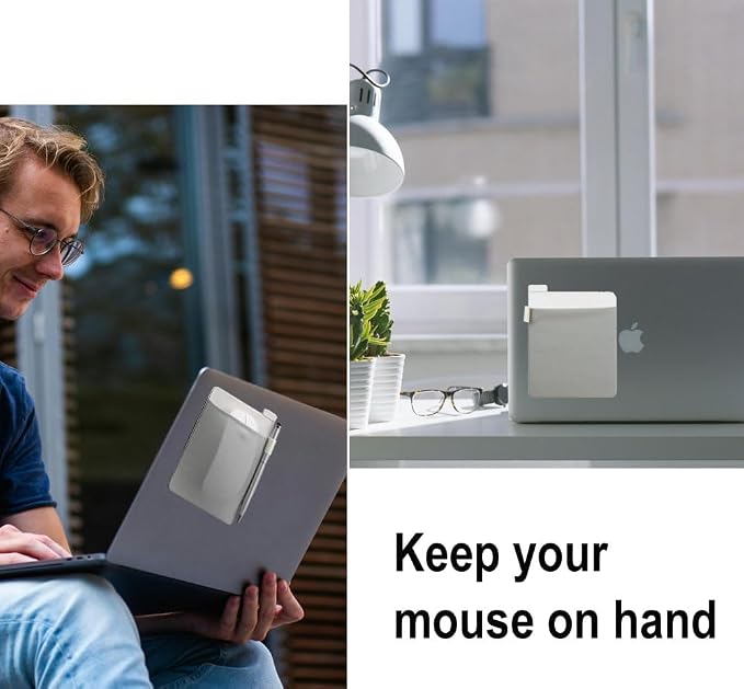 Portable External Hard Drive Carrying Case Sleeve Storage for Laptop, Reusable Adhesive Stick On Holder for Computer Accessories Wireless Mouse/Earphones/USB Cable,Travel Pocket Pouch