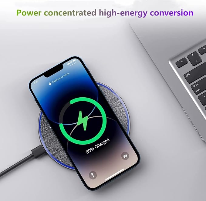 20W Fast Wireless Charger Pad,Wireless Phone Charging Station Compatible with iPhone 17/16/15/14/13/12/11/SE/AirPods,Fast Charge for Samsung Galaxy S25/S24/S23/S22/Note/Buds/Buds +,Pixel,LG G8/7
