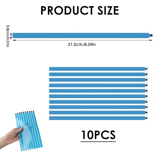 10 Pack Laptop Privacy Screen Adhesive Strips, Double-Sided Mounting Tape for LCD Display Repair, Tablet & Mobile Phone Screen Replacement, Easy Install Sticky Tape 220×8×0.3mm (White)