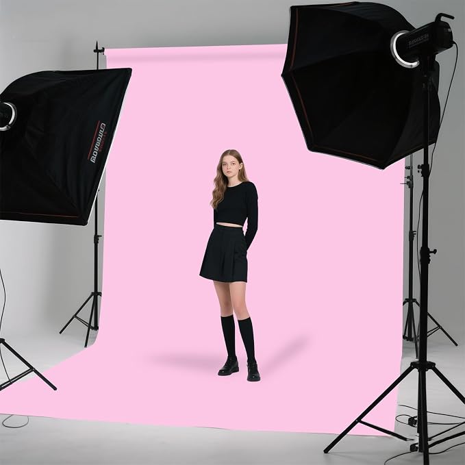 Pink Backdrop for Photoshoot, Pink Background for Portrait, Product Photography Beauty Fashion Shoot Party Celebrations 10x10FT