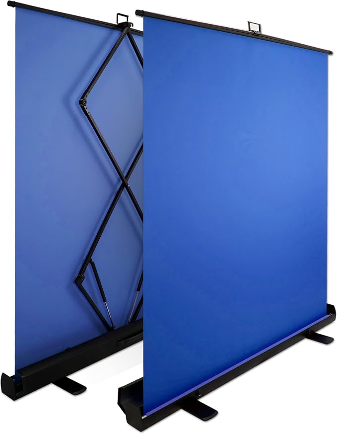 62-Inch Blue Screen Backdrop – Collapsible & Portable Chromakey Background for Streaming, Video Calls, Photography, Zoom & Gaming – Wrinkle-Resistant, High-Density Fabric, Easy Setup