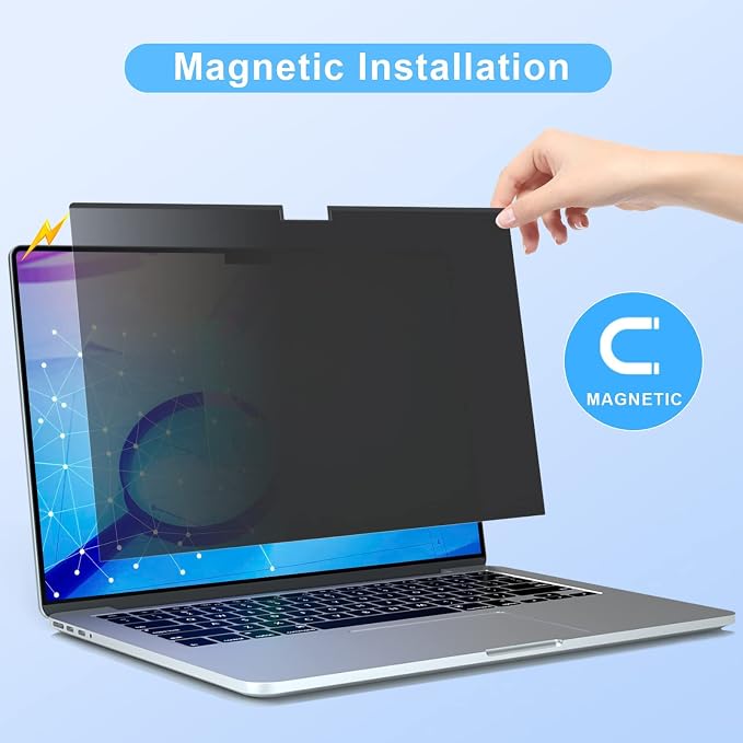 ZOEGAA MacBook Pro 16 inch Privacy Screen 2021~2026, Magnetic Privacy Screen MacBook Pro 16 inch M1, M2, M3, M4, M5, Pro, Max Chip, Removable Laptop Privacy Screen and Anti-Glare Protector