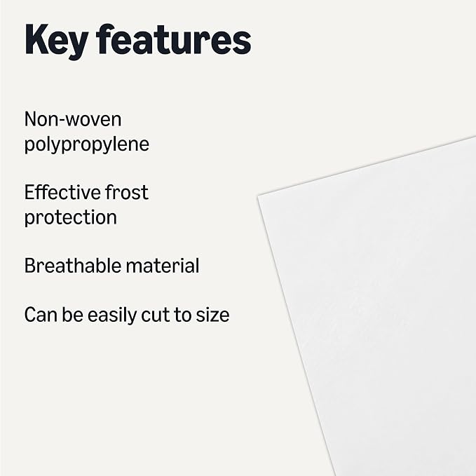 Amazon Basics Plant Covers for Frost Protection, 10 x 30 ft, White, 1-Pack