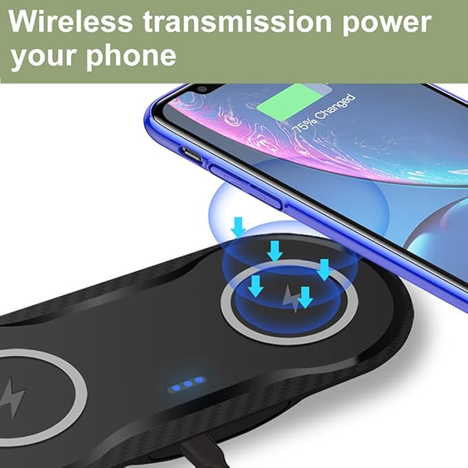 2 Pack Dual 15W Wireless Charger for Multiple Devices, 30W Fast Wireless Charging Pad/Mat for Apple iPhone, for AirPods, for Samsung Phone, for Google Pixel, and All Qi-Enabled Devices (Black-2Pack)