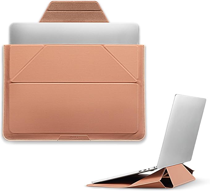 MOFT Laptop Carry Sleeve, 2-in-1 Laptop Bag & Stand for 13" MacBook Air/Pro, MacBook Neo & Dell/HP/Lenovo, Stylish Slim Computer Sleeve Bag with Expandable Storage for Computer Accessories, Class Nude