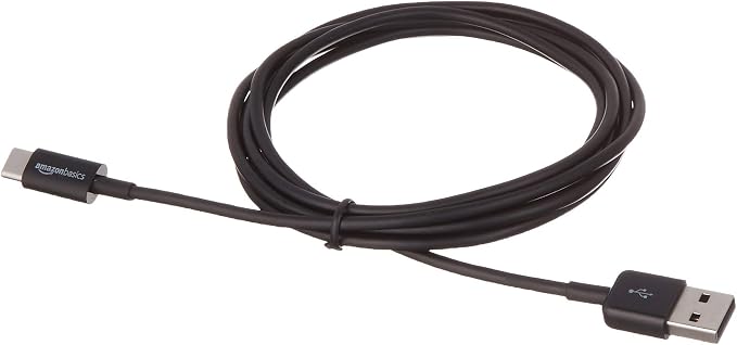 Amazon Basics USB-C to A 2.0 Fast Charger Cable, 480Mbps Speed, USB-IF Certified, for Apple iPhone 15, iPad, Samsung Galaxy, Tablets, Laptops, 6 Foot, Black (Pack of 2)
