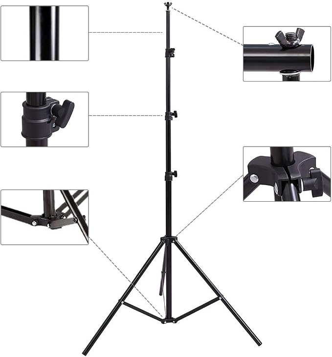 HYJ-INC Photo Video Studio 10 x12ft 100% Cotton Muslin Chromakey Green Screen Backdrop with 8.5 x 10ft Stand Photography Background Support System Kit Clamp, Carry Bag