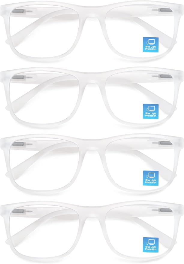 Blue Light Blocking Reading Glasses Men Large Wide Oversized Square Computer Readers Glasses for Big Head/Large Face