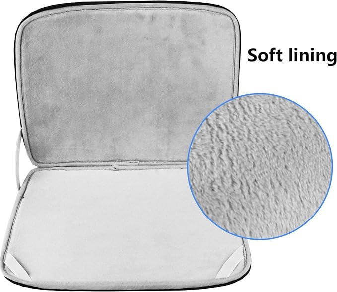 Hsmienk Laptop Sleeve Case 17 Inch, Durable Shockproof Protective Computer Cover Flip Case Briefcase Carrying Bag Compatible with 17-17.3 Inch Laptop, Computer, Notebook, Black