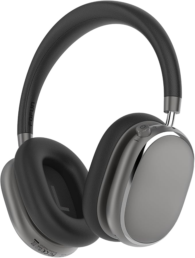 FOFUN NC95 Hybrid Active Noise Cancelling Headphones with Knob Control, 120H Playtime Over Ear Headphones Wireless Bluetooth 6.0, App Control, Hi-Res Audio, Comfort Fit, Clear Calls for Travel/Workout