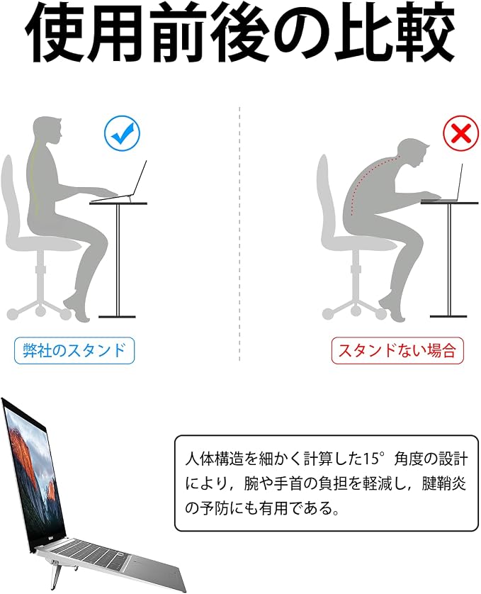 Portable Invisible Laptop Stand, Mini Aluminum Cooling Pad,Computer Keyboard Mount Kickstand,Ergonomic Lightweight Laptop Desk Stand (1pack（2pcs）)