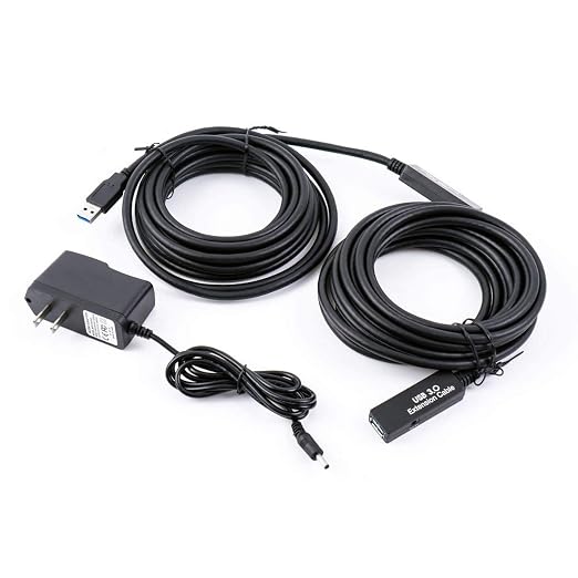 32Feet USB 3.0 Extension Cable,Type A-Male A-Female Extender Cord, With 2 Expansion Chipset Signal Boosters, Compatible With Oculus Quest 2 VR, Xbox, PS4,Webcam,Printer, Hard Drive,USB HUB Etc.