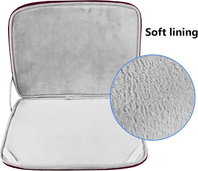 14 inch Laptop Sleeve, Upgrade Shockproof Protective Computer Cover Flip Case Briefcase Carrying Bag Compatible with 14" HP, Lenovo, Asus, Acer, Notebook, Chromebook Computer, Red