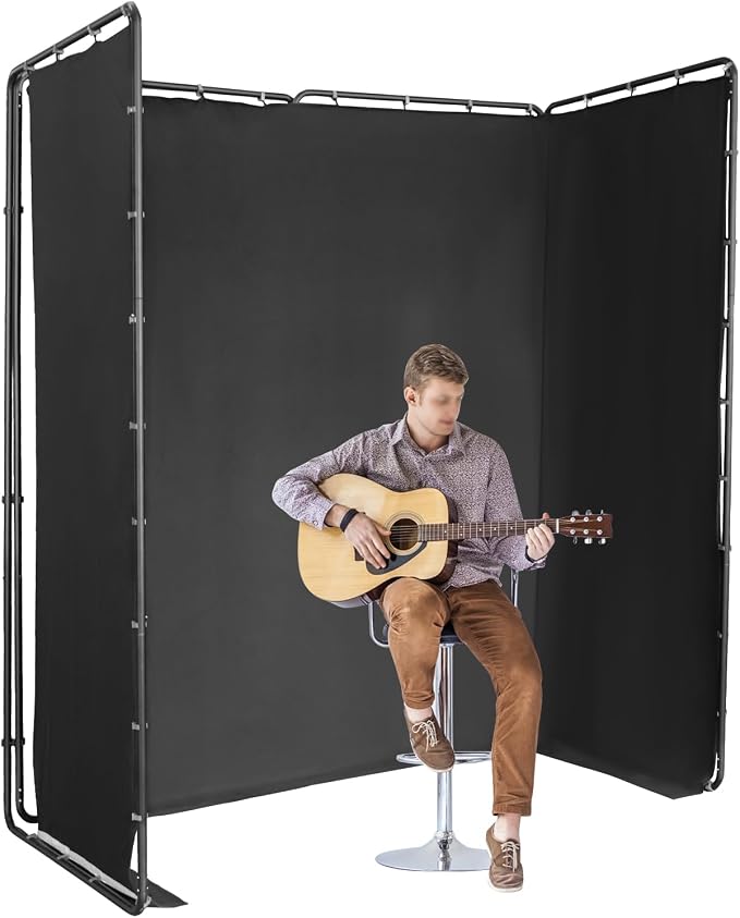 7.87x13.12ft Black Screen with Stand Portable Background for Photography Large Collapsible Photo Backdrop with Carrying Bag for Photo Studio, Video Shooting, Live Streaming