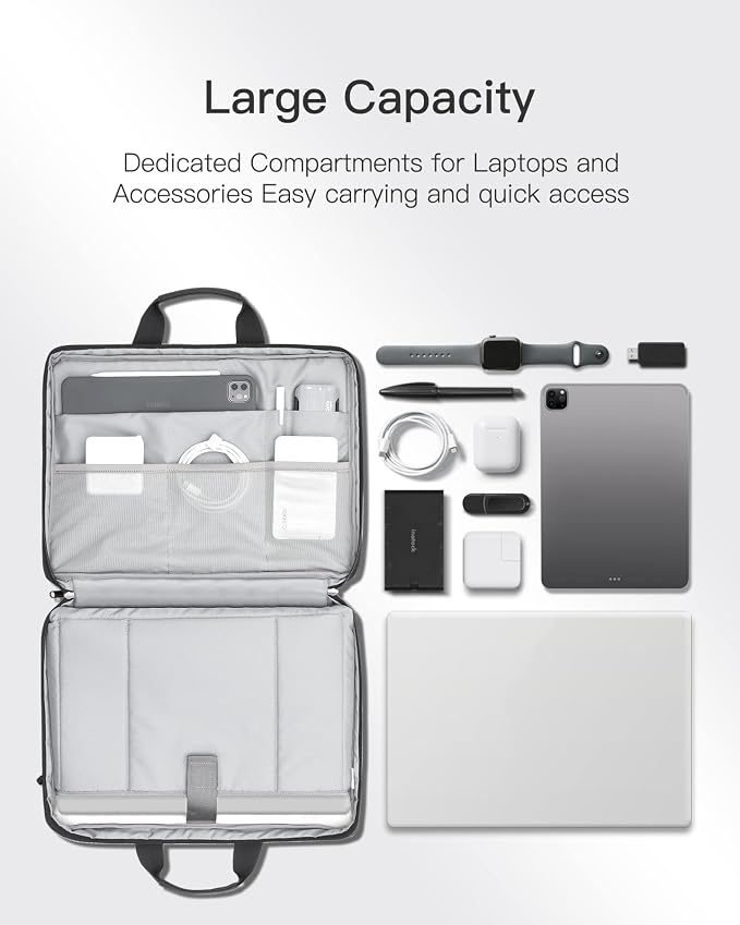 Inateck 15.6 Inch TSA Friendly Laptop Bag Case for Men and Women, Compatible with Most 15-15.6 inch Laptops, with Trolley Strap