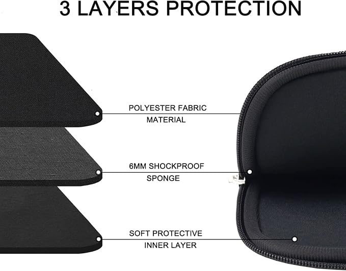 Laptop Case 17 Inch, Durable Briefcase Cover Shockproof Protective Sleeve, Handbags Portable Laptop Bag for 17 inch HP Dell Asus Lenovo Notebook Computer Case with Front Pocket, Black