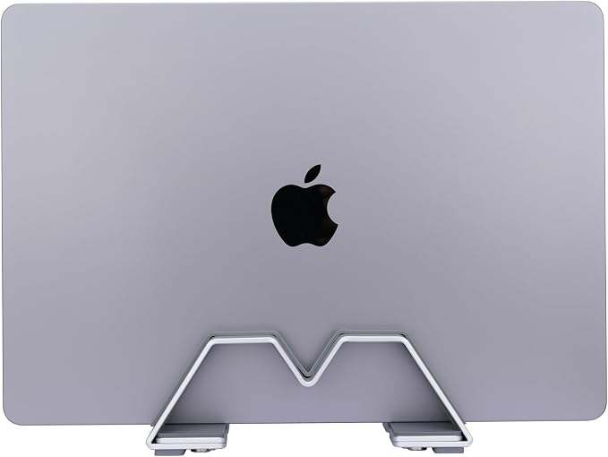 Adjustable Vertical Laptop Stand - Aluminum, Universal Fit for All Laptops (10-30mm Thickness) - Fashion Design, Adjustable Width, Anti-Slip & Scratch-Resistant, Patented Design