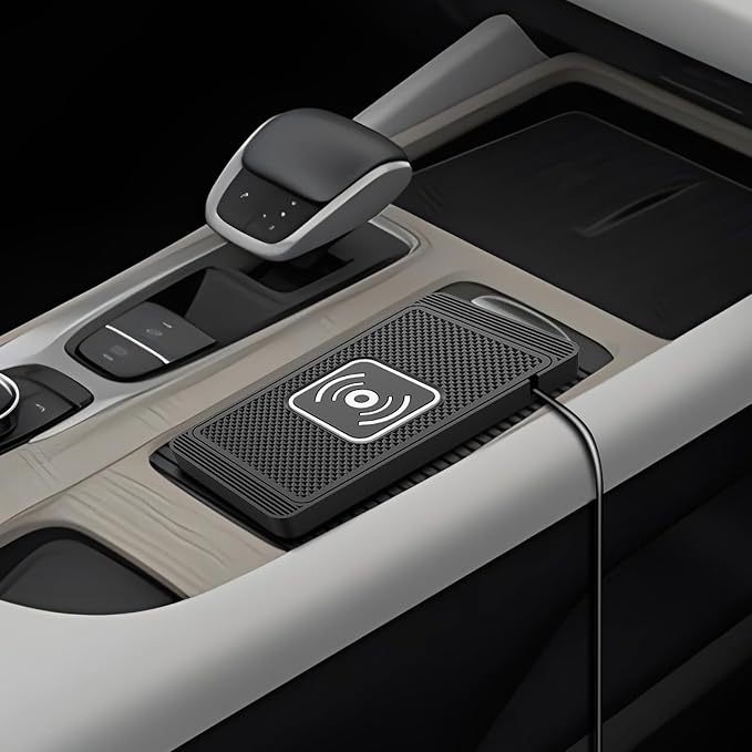 Wireless Charger Car Charging Pad 15W Fast Wireless Mobile Phone Charger Tablet Charging Pad Compatible for iPhone 11/12/13/14/15/16/17 Samsung S24/S23/S22