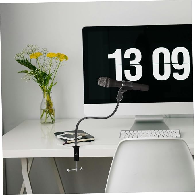 VICASKY 1set Adjustable Gooseneck Microphone Stand Phone Holder for Desk Versatile Microphone Arm for Streaming Recording and Video Conferencing Stable Base Easy Installation Angle