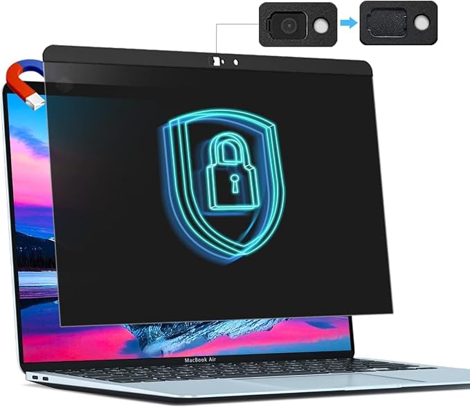 STARY Magnetic Privacy Screen for MacBook Pro 13 Inch (2016-2022,M1,M2) & MacBook Air 13 Inch(2018-2021,M1) Removable Laptop Privacy Filter Shield and Matte Anti-Glare Blue Light Protector