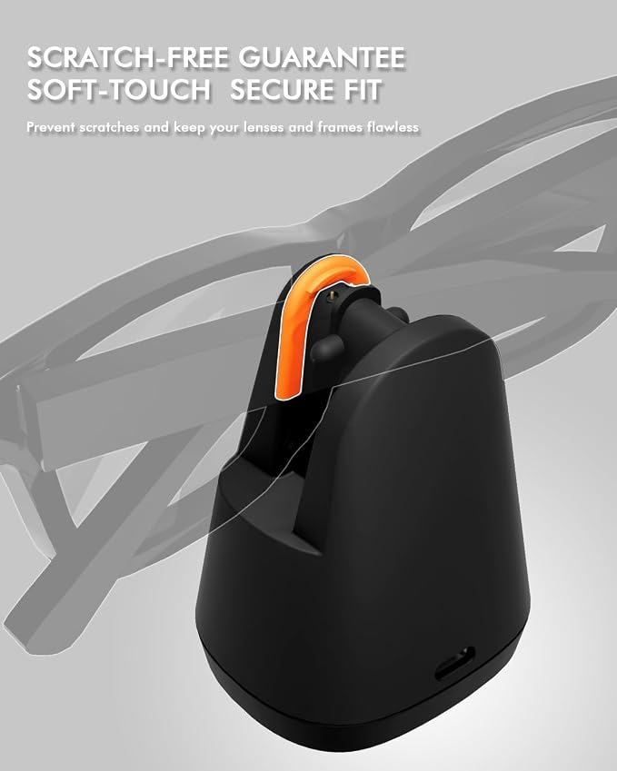 Doohoeek Charging Dock for Meta Ray-Ban AI Glasses, Scratch-Proof & Weighted Base Charging Station for Oakley Meta Glasses, AI Glasses Charger for Wayfarer, Skyler, Headliner & HSTN