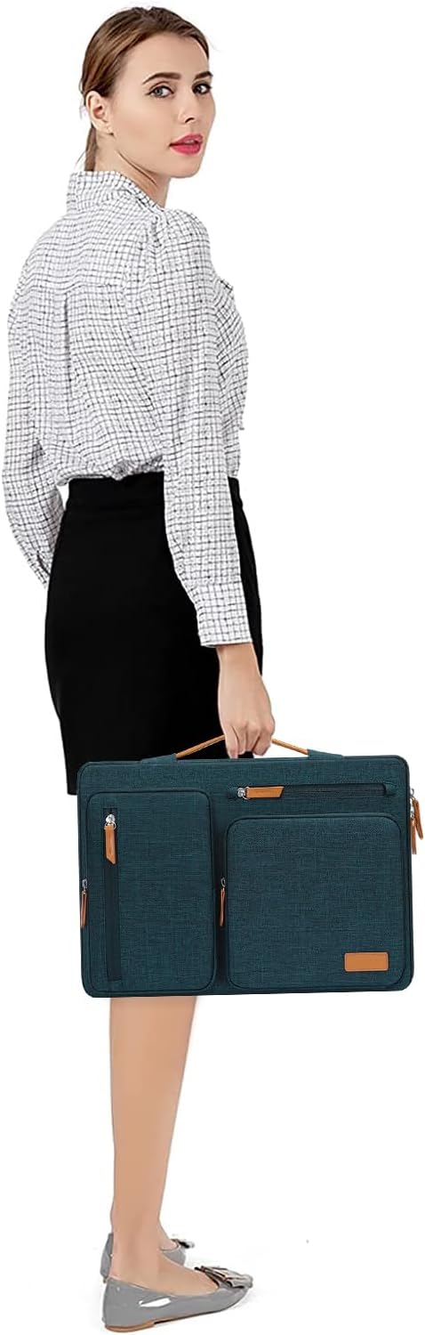 MOSISO 12.9 inch Tablet Sleeve Case for iPad Pro 13 M4 & iPad Air 13 M3 M2, iPad Pro 12.9 M2 M1 6/5th with Magic Keyboard&Smart Keyboard Folio, Side Open Carrying Bag with 4 Zipper Pockets, Teal Green