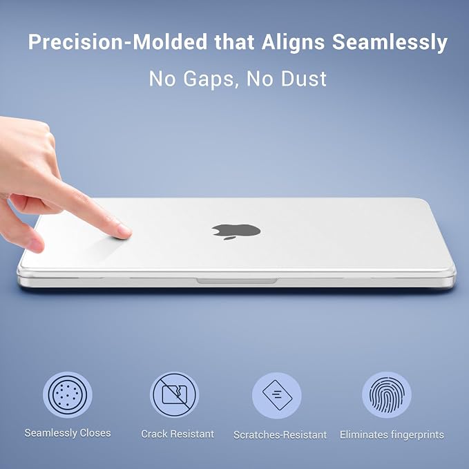 MOSISO Compatible with MacBook Neo Case 13 inch 2026 Release Model A3404 with A18 Pro Chip, 4 in 1 Kit Precision Fit Crack & Scratch Resistant Protective Hard Shell Case Cover, Frosted Clear