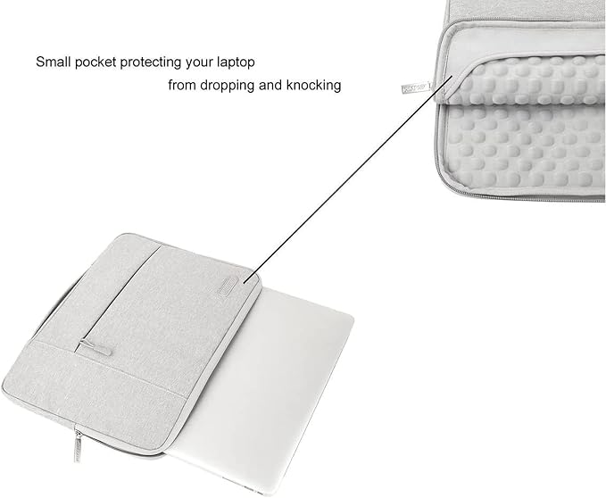 MOSISO Laptop Case 16 inch, 15-15.6 inch Laptop Sleeve with Handle Compatible with MacBook Pro 16 M5 M4 M3 M2 M1, HP Acer Dell Lenovo ASUS, Polyester Multifunctional Computer Bag, Gray