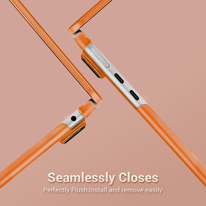 MOSISO for MacBook Air 15 inch Case M5 2026 M4 M3 M2 2025-2023 A3448 A3241 A3114 A2941, 4 in 1 Kit Seamlessly Closes Anti-Fingerprints Matte Hard Shell,Great for Business Travel Study, Cosmic Orange