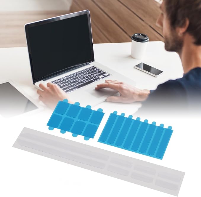 Privacy Screen Adhesive Strips and Plastic Slide Mount Holder Tabs for Computer Monitors and Laptops, Mount for Privacy Screen Protector Privacy Filter, 5 Set Replacement Kits