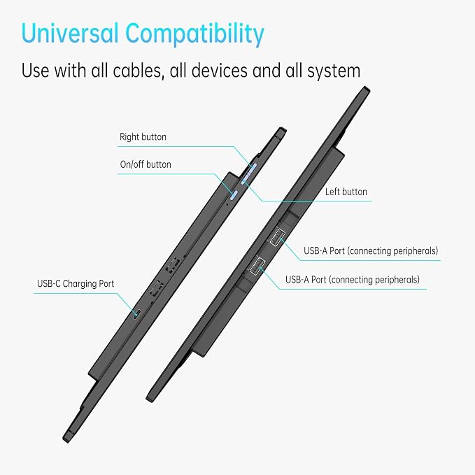 DEPGI 14" Triple Laptop Screen Extender, Freestanding Laptop Screen Extender, 3x14 FHD IPS Extended Monitor Versatile Dual & Triple Screen Modes for All 13-17" Laptops (Mac/Windows/M1-M5 Compatible)