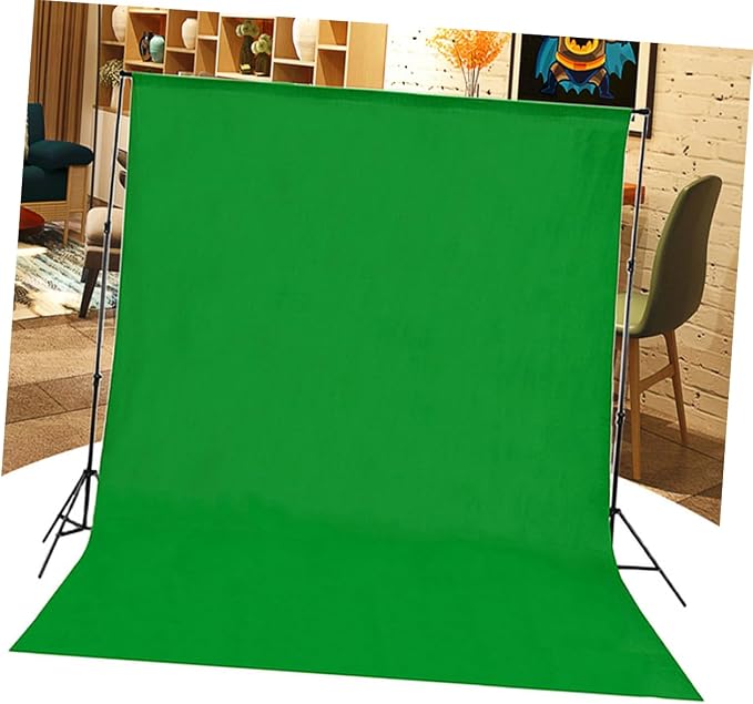 Mipcase 1pc Solid Green Color Backdrop for Photography Fabric Background Cloth for Video Recording Photoshoots and Home Decor
