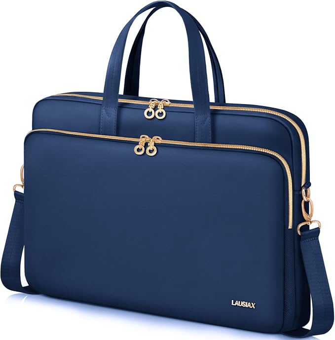 Laptop Case Bag Women Men Computer Sleeve Compatible with MacBook/Dell/HP/Acer/ASUS, Waterproof Shoulder Carrying Briefcase, Blue, 15.6-16 Inch