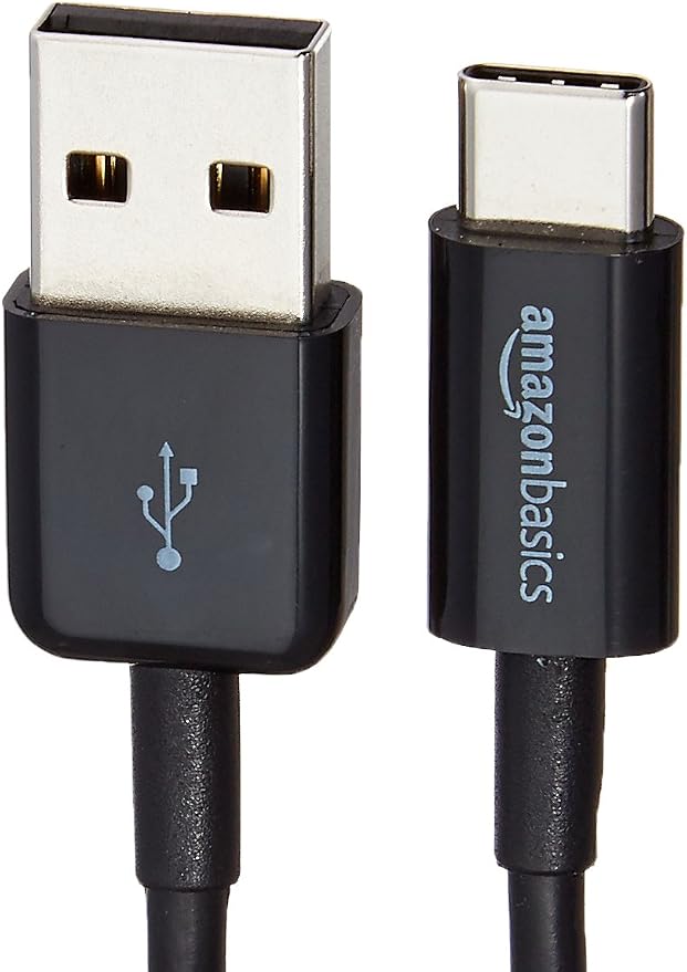 Amazon Basics 5-Pack USB-C to USB-A 2.0 Fast Charging Cable, 480Mbps Speed, USB-IF Certified, for Apple iPhone 16/15, iPad, Samsung Galaxy, Laptops, 6 Foot, Black