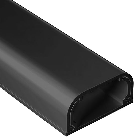 Large Cord Hider - 47in Wire Hiders for TV on Wall, Paintable Cable Hider, X-Large Cable Management Kit, Cord Hiding for Wall, W1.6in H0.8in, Black