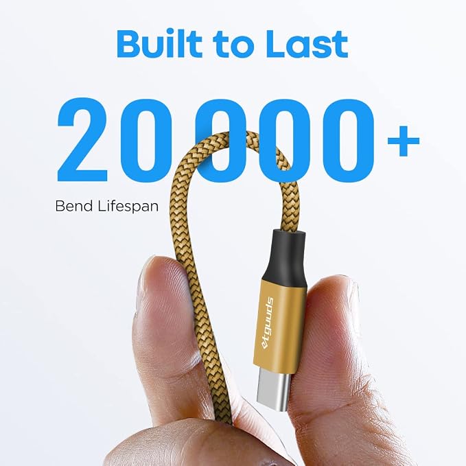 etguuds USB to USB C Cable 3.3ft, 2-Pack USB A to Type C Charger Cord Fast Charging for Samsung Galaxy A17 A16 A15 A26 A36 A56, S25 S24 S23 S22 S21 S20 S10 Note 20, for iPhone 17 16 15, Moto, Gold